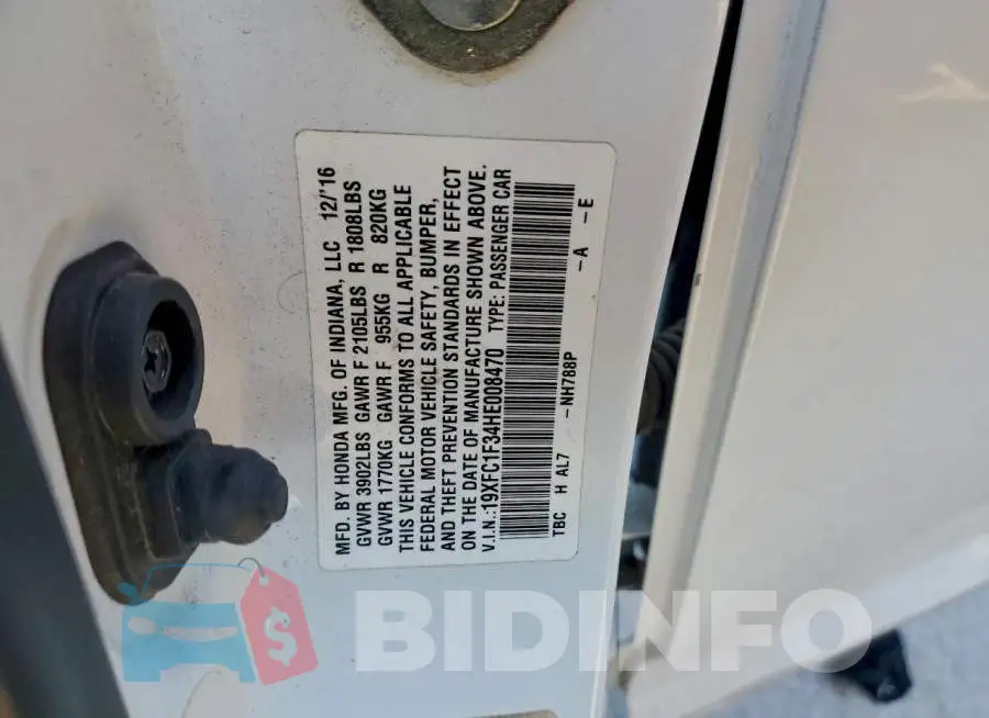 19XFC1F34HE008470 Photo# 13