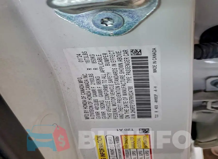 2HGFE1F97RH324788 Photo# 13