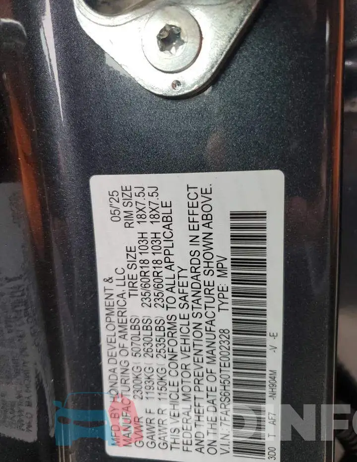 7FARS6H50TE002328 Photo# 14