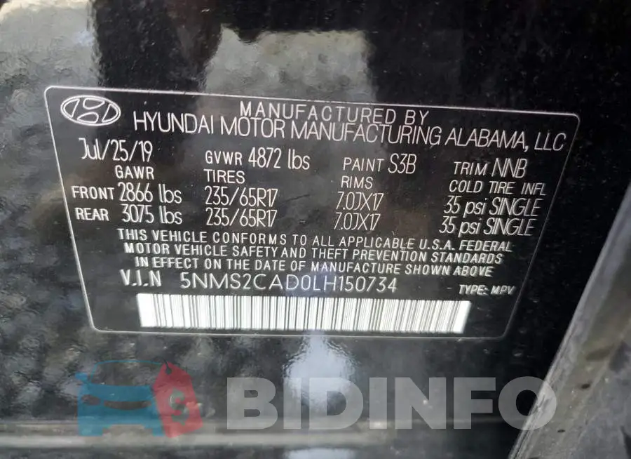 5NMS2CAD0LH150734 Photo# 13