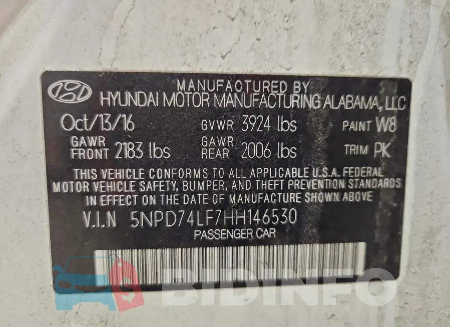 5NPD74LF7HH146530 Photo# 13