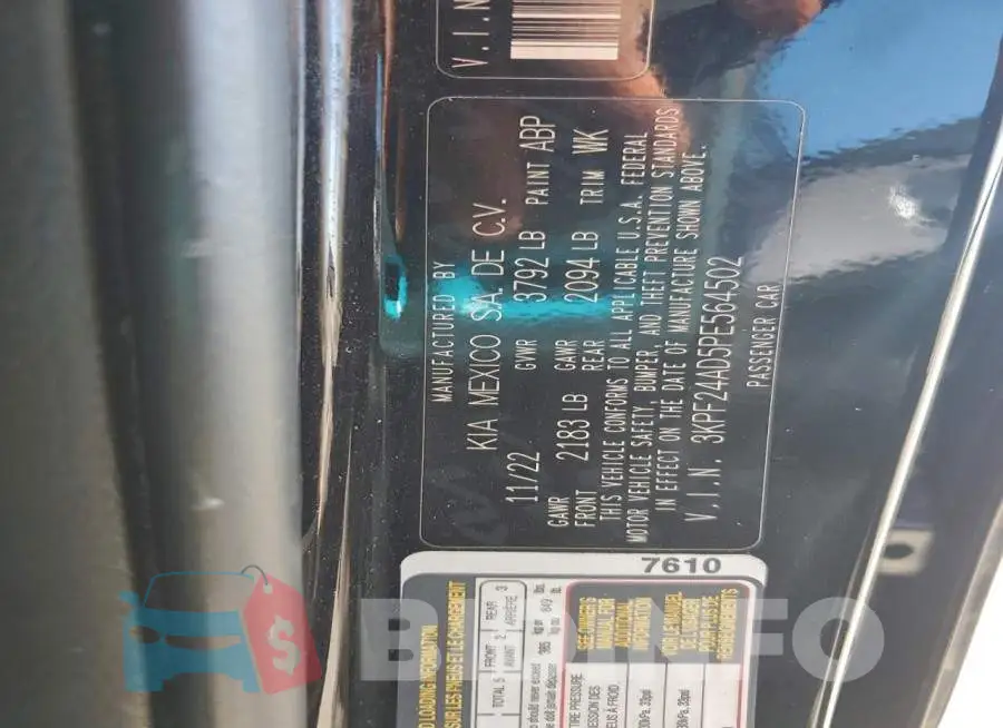 3KPF24AD5PE564502 Photo# 12