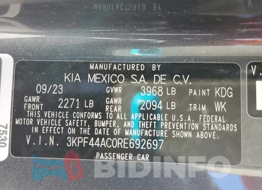 3KPF44AC0RE692697 Photo# 13
