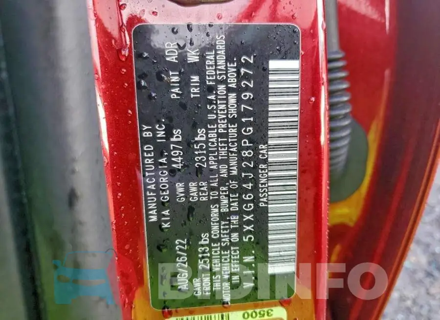 5XXG64J28PG179272 Photo# 13