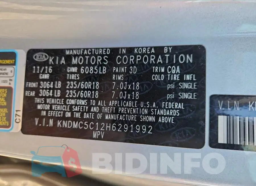 KNDMC5C12H6291992 Photo# 14