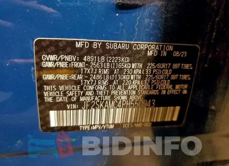 JF2SKAMC4PH550943 Photo# 13