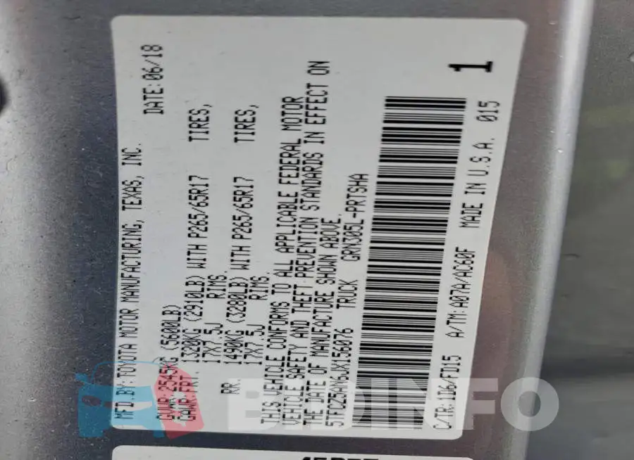 5TFCZ5AN6JX156076 Photo# 12