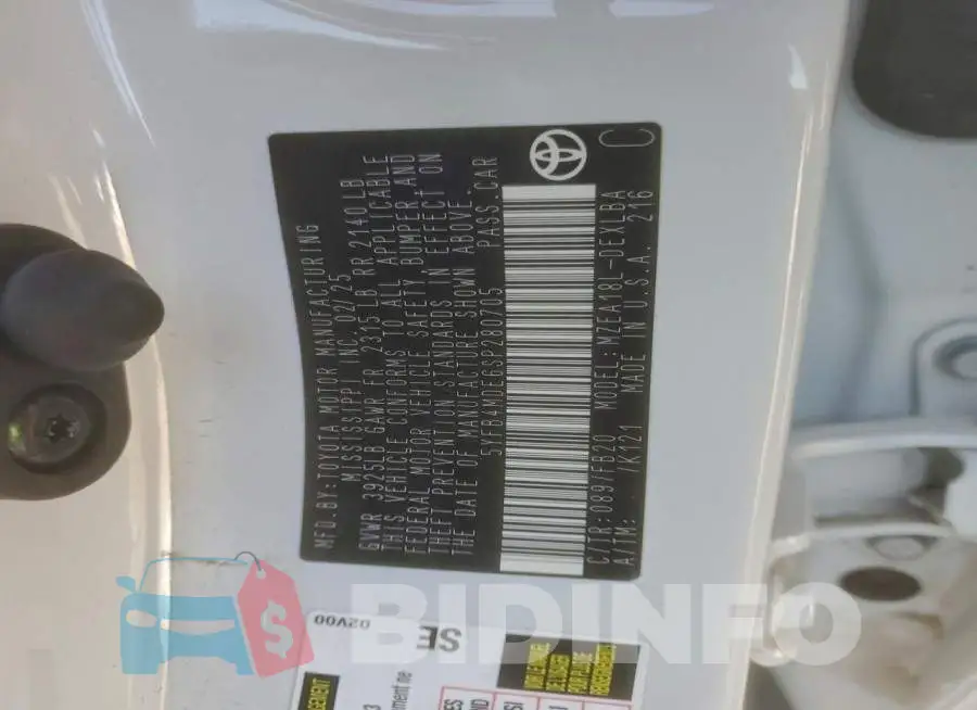 5YFB4MDE6SP280705 Photo# 13