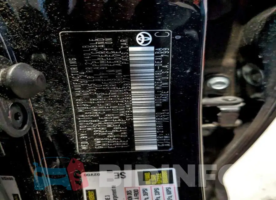 5YFB4MDE8SP258771 Photo# 12