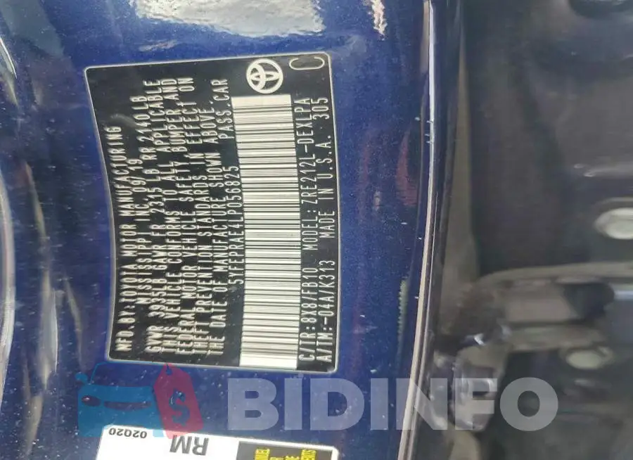 5YFEPRAE4LP056825 Photo# 12