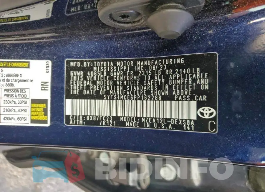 5YFS4MCE6PP162288 Photo# 12