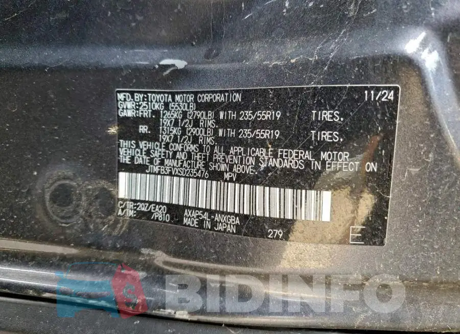 JTMFB3FVXSD235476 Photo# 13