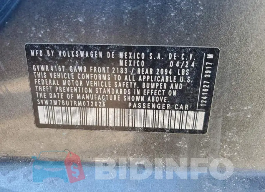 3VW7M7BU7RM072025 Photo# 12