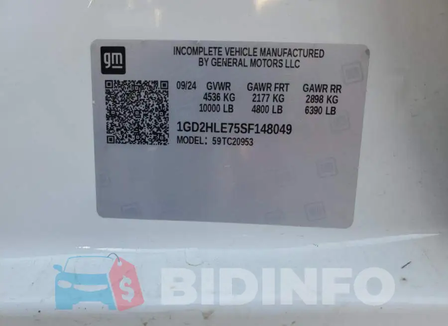 1GD2HLE75SF148049 Photo# 12