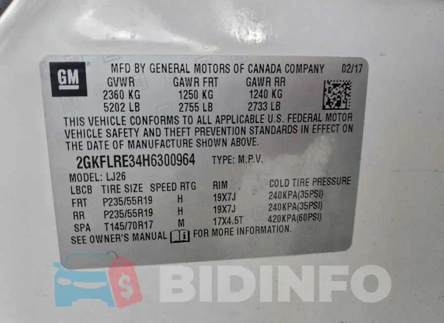 2GKFLRE34H6300964 Photo# 14