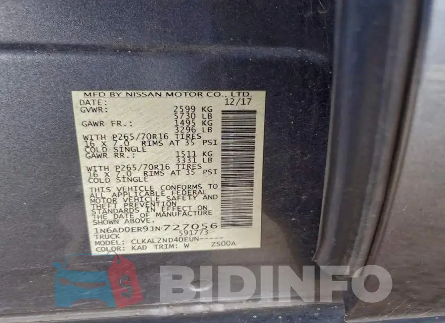 1N6AD0ER9JN727056 Photo# 12