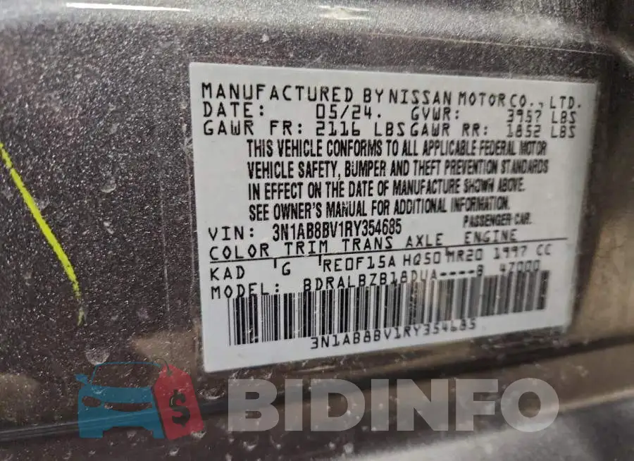3N1AB8BV1RY354685 Photo# 12