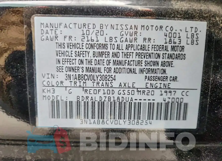 3N1AB8CV0LY308254 Photo# 13