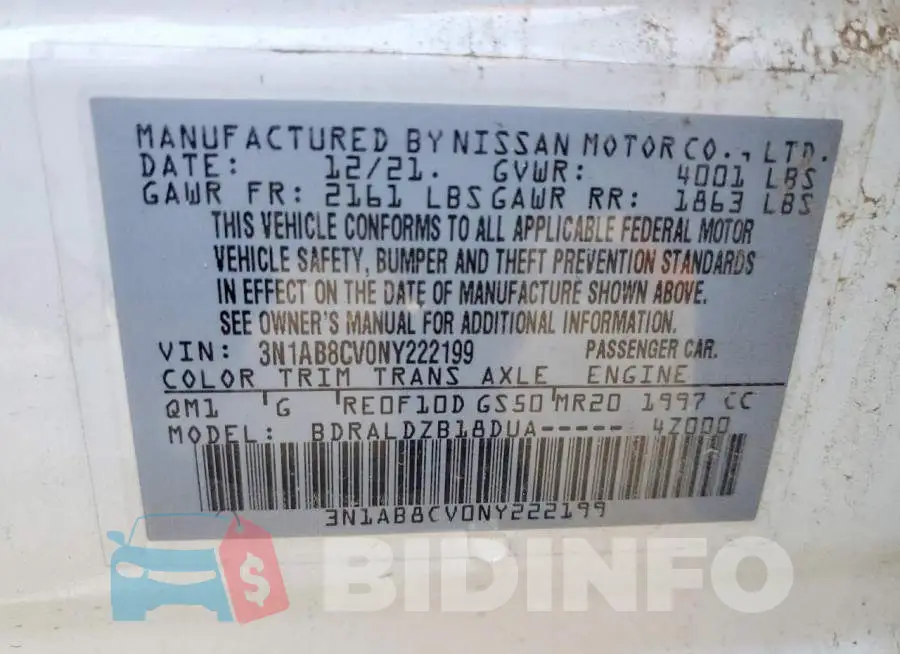 3N1AB8CV0NY222199 Photo# 12