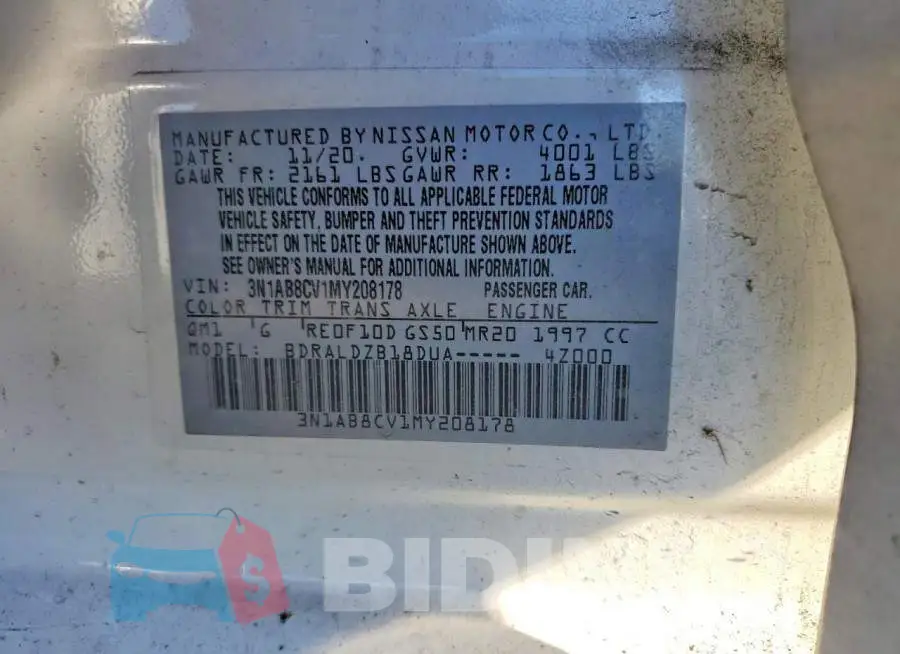 3N1AB8CV1MY208178 Photo# 13