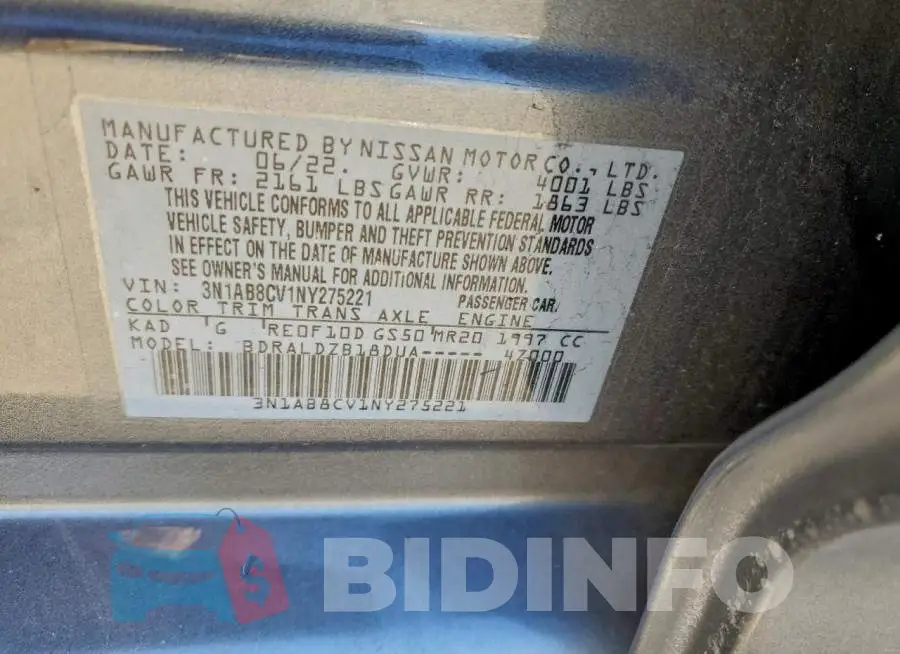 3N1AB8CV1NY275221 Photo# 12
