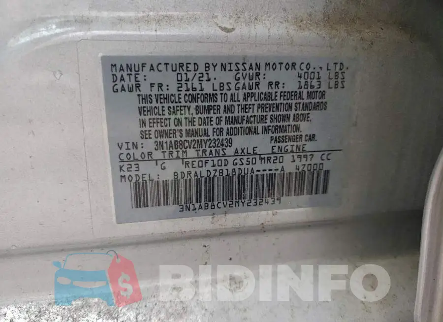 3N1AB8CV2MY232439 Photo# 13