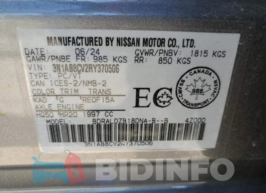 3N1AB8CV2RY370506 Photo# 12