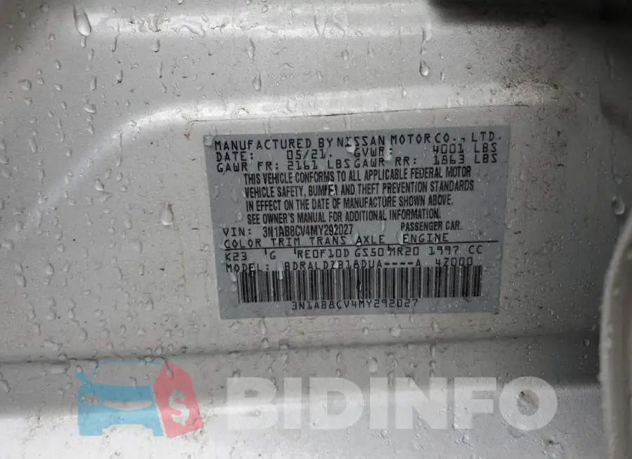 3N1AB8CV4MY292027 Photo# 12