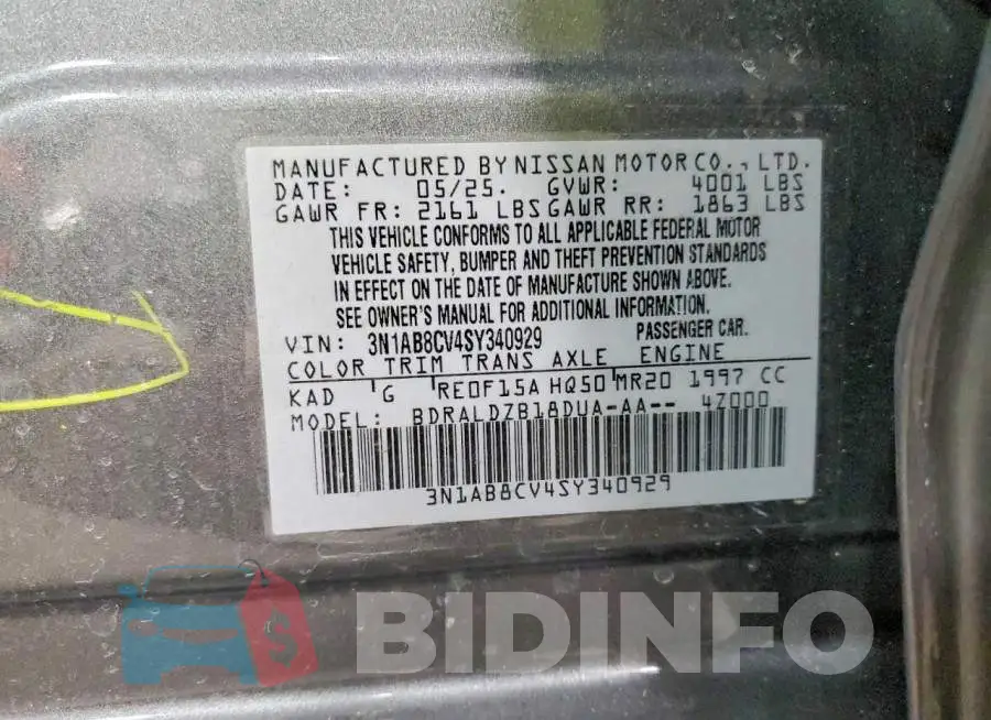 3N1AB8CV4SY340929 Photo# 12