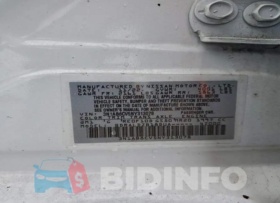 3N1AB8CV5NY313078 Photo# 12