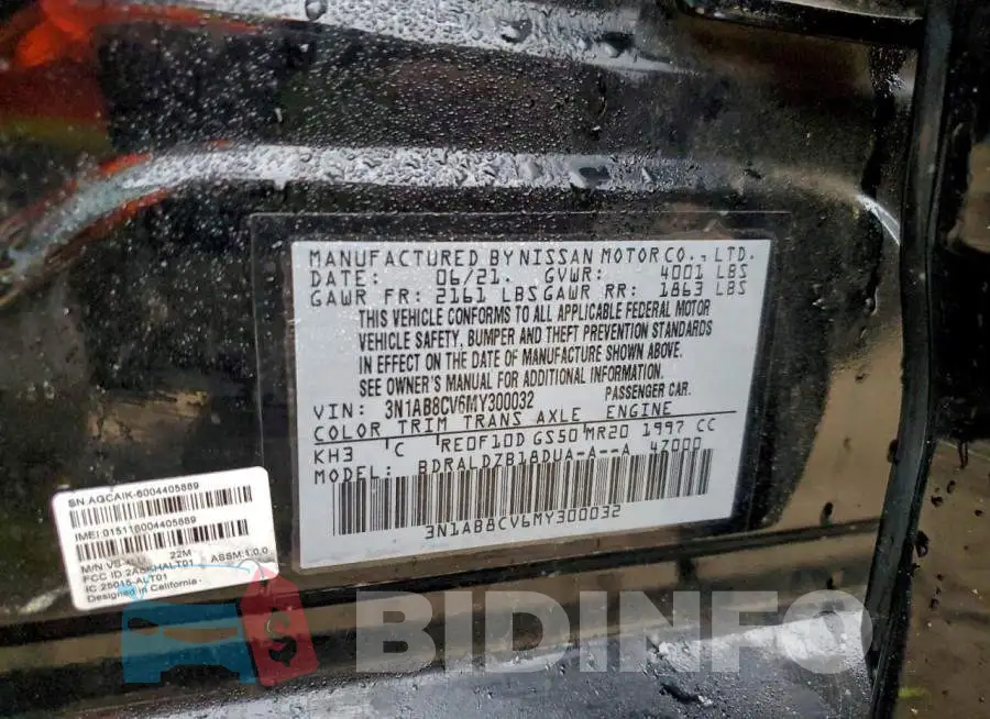 3N1AB8CV6MY300032 Photo# 12
