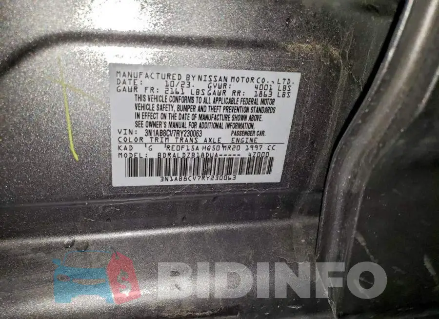 3N1AB8CV7RY230063 Photo# 12