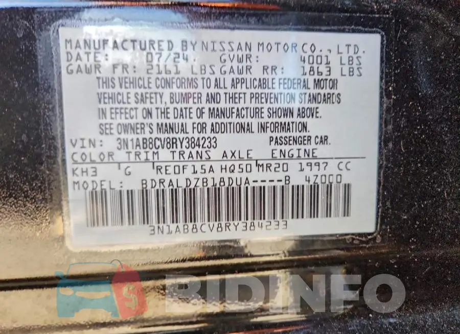 3N1AB8CV8RY384233 Photo# 12