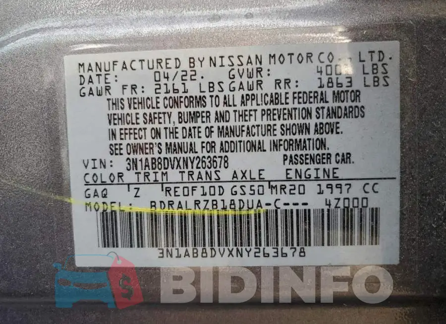 3N1AB8DVXNY263678 Photo# 12