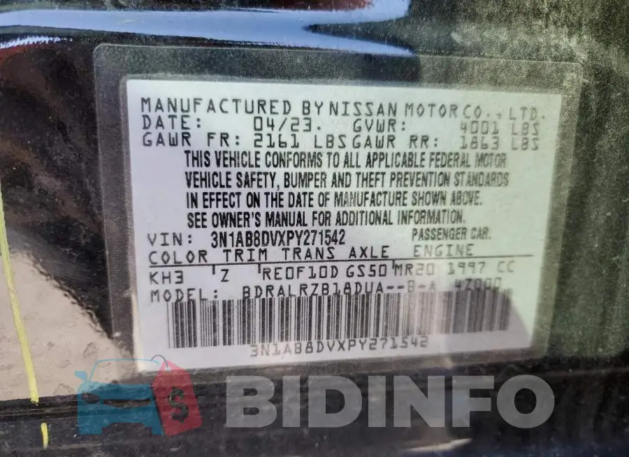 3N1AB8DVXPY271542 Photo# 12