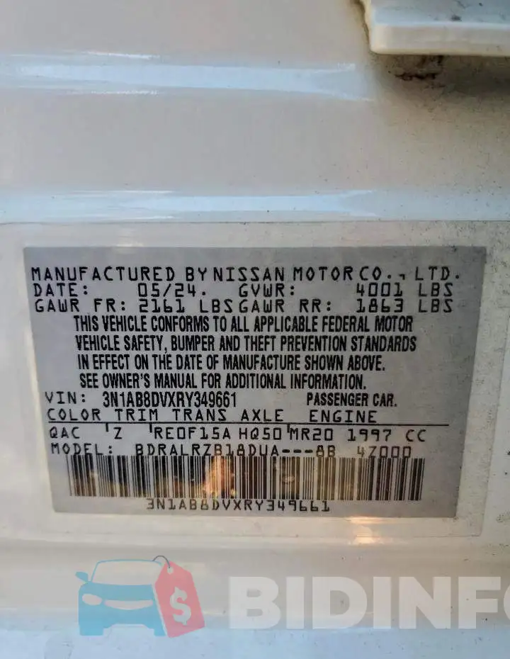 3N1AB8DVXRY349661 Photo# 12