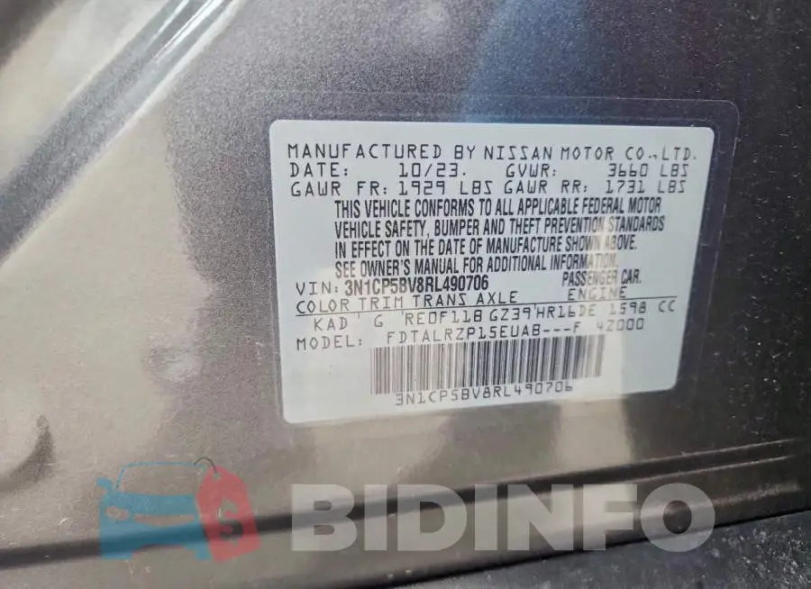 3N1CP5BV8RL490706 Photo# 12