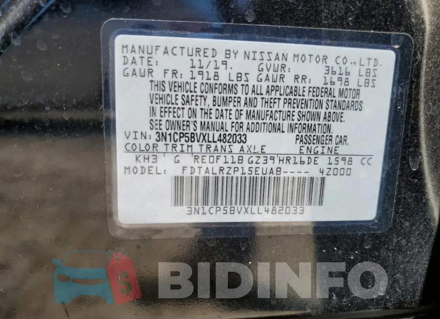 3N1CP5BVXLL482033 Photo# 14