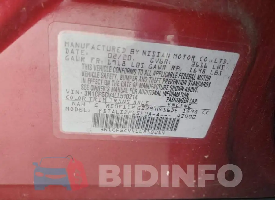 3N1CP5CV4LL510214 Photo# 13