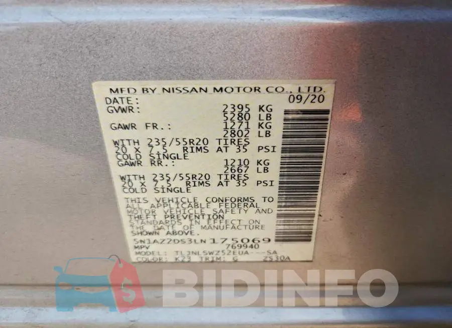 5N1AZ2DS3LN175069 Photo# 13