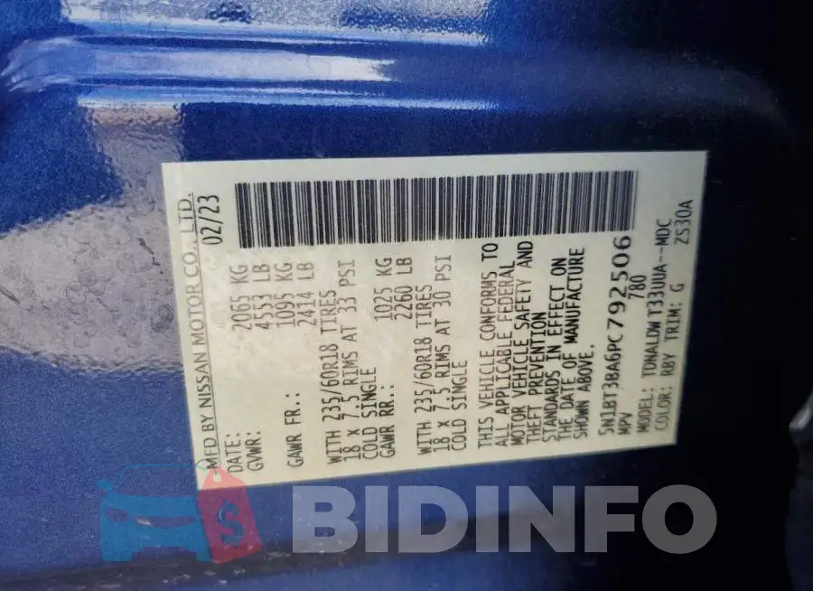 5N1BT3BA6PC792506 Photo# 12
