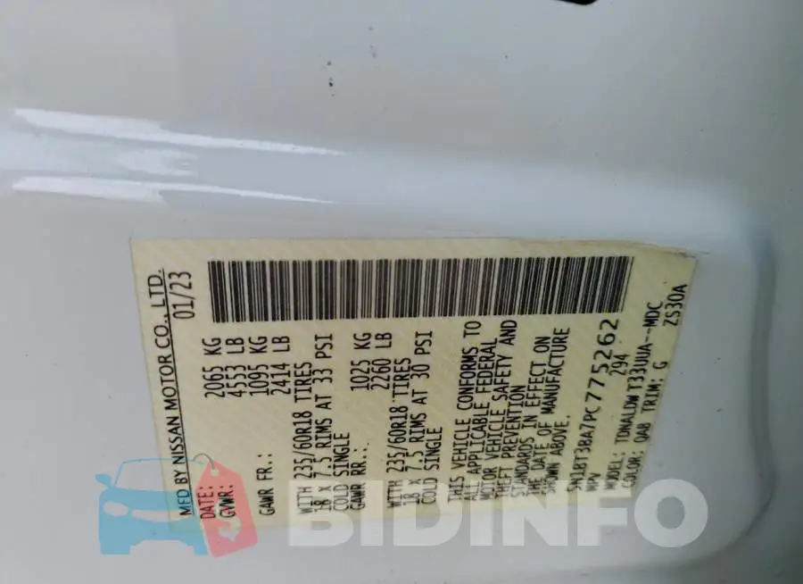 5N1BT3BA7PC775262 Photo# 13