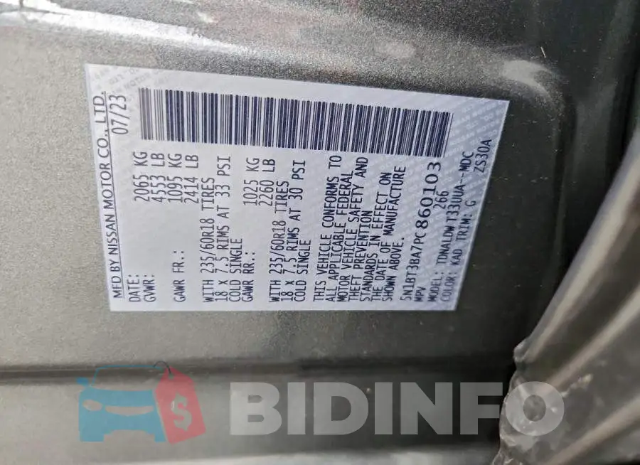 5N1BT3BA7PC860103 Photo# 13