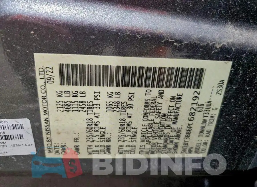 5N1BT3BB6PC682192 Photo# 13