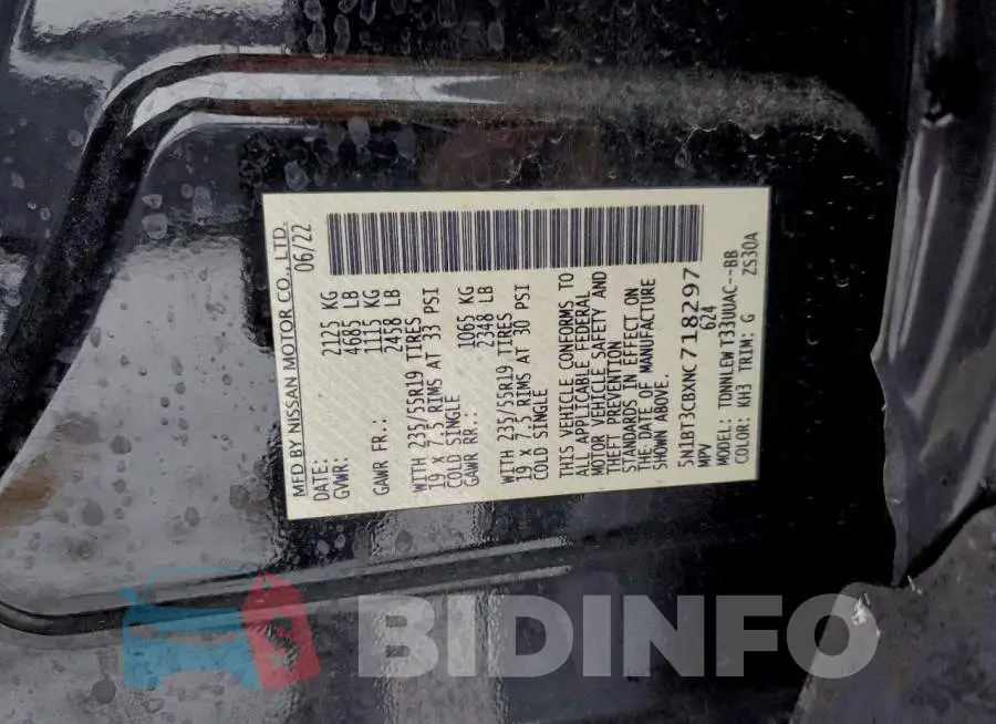 5N1BT3CBXNC718297 Photo# 12