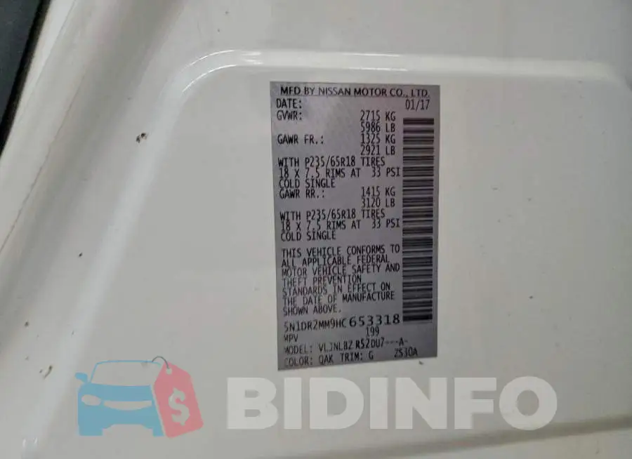 5N1DR2MM9HC653318 Photo# 14