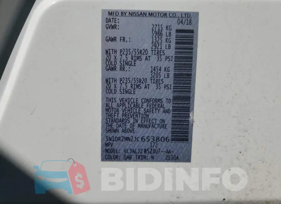 5N1DR2MN2JC653806 Photo# 13