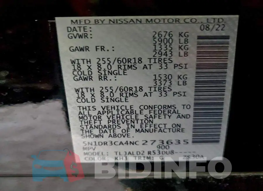 5N1DR3CA4NC273635 Photo# 13