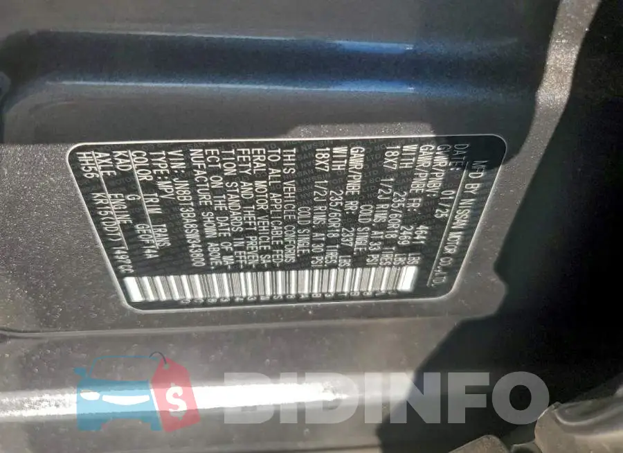 JN8BT3BA8SW343800 Photo# 12