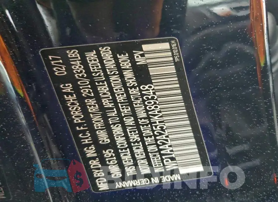 WP1AA2A25HKA89348 Photo# 14